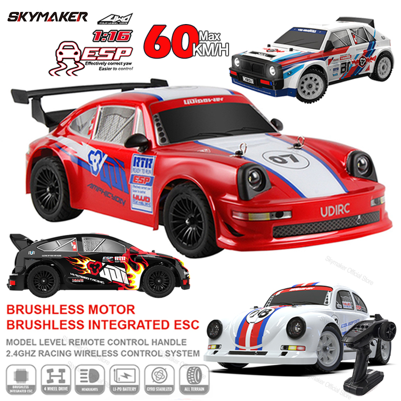 Rc Hobby Drift Car - リモートコントロール付き高速車のおもちゃ,男の子用の車のおもちゃ,rcレース,高速,2.4g,ブラシレス, 4wd,1/16,ud1604,ud1603,ud1607,ud1608