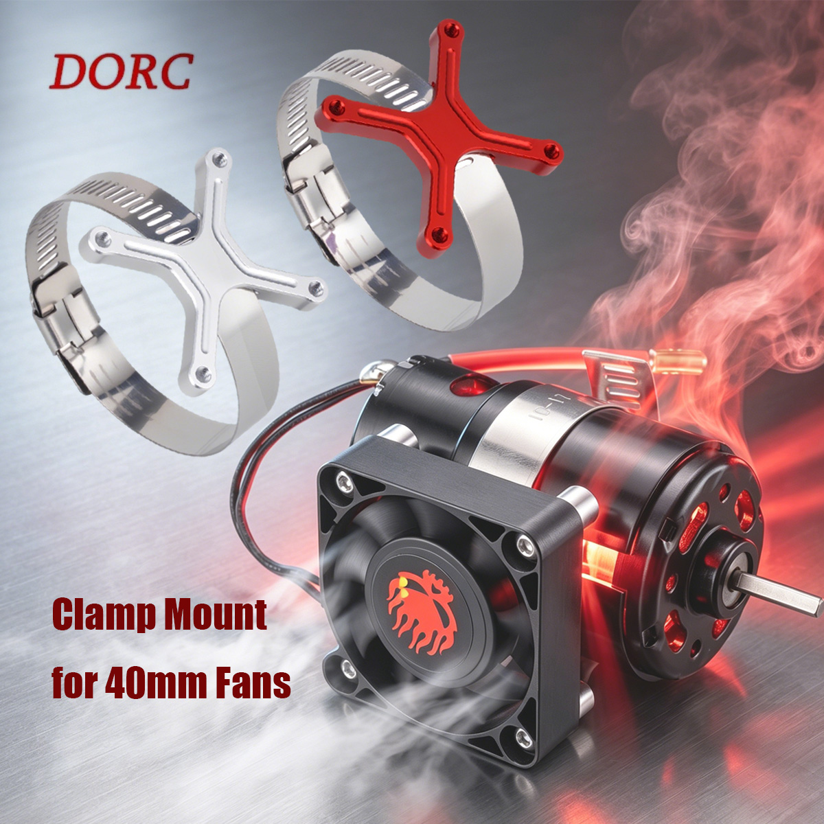 Rc Hobby Grade Car - ユニバーサル調整可能なファンマウント 30-49mm 広範囲対応 1/8 1/10 RC