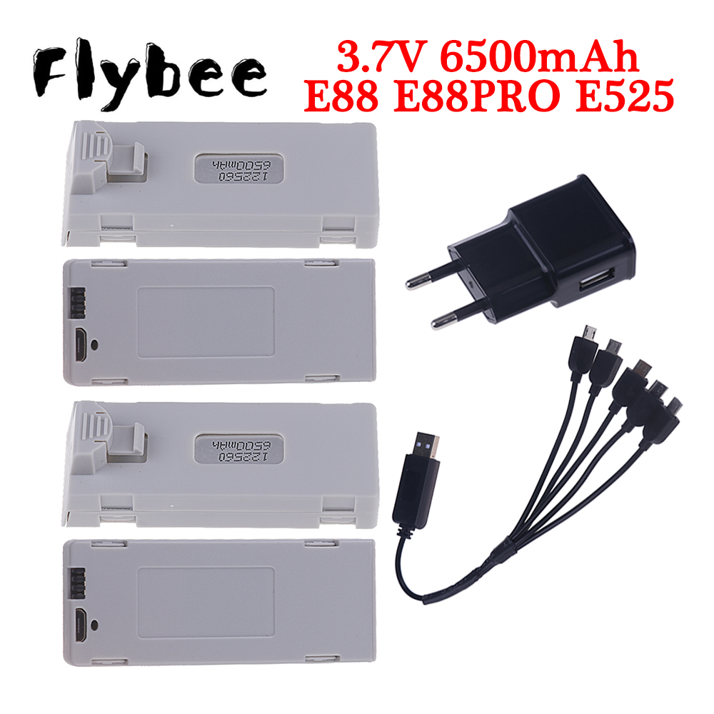 Rc Hobby Airplanes - Rcクワッドコプターバッテリー,e88バッテリー,オリジナル,3.7v,6500mah,e88,e88pro,e525,e99,p1,k3,p10,a13,s98用lioバッテリー