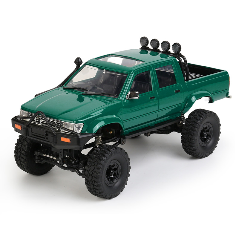 Rc Hobby Grade Truck - リモコン付き登山車,グリーンピックアップトラック,おもちゃ,ギフト,フルスケール,wpl c64,4wd,1:16, 2.4g,C64-1