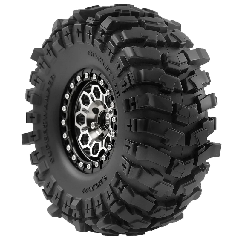 Wheel Rim Rc - 4個入り 2.2インチ RCクローラータイヤ＆ホイール ビードロックリム 4個入りタイヤセット SCX10