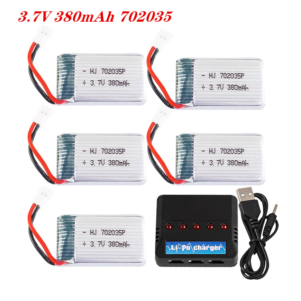 Rc Hobby Airplanes - 3.7V 380mAh 702035 リポバッテリー充電式バッテリーと充電器 Hubsan X4