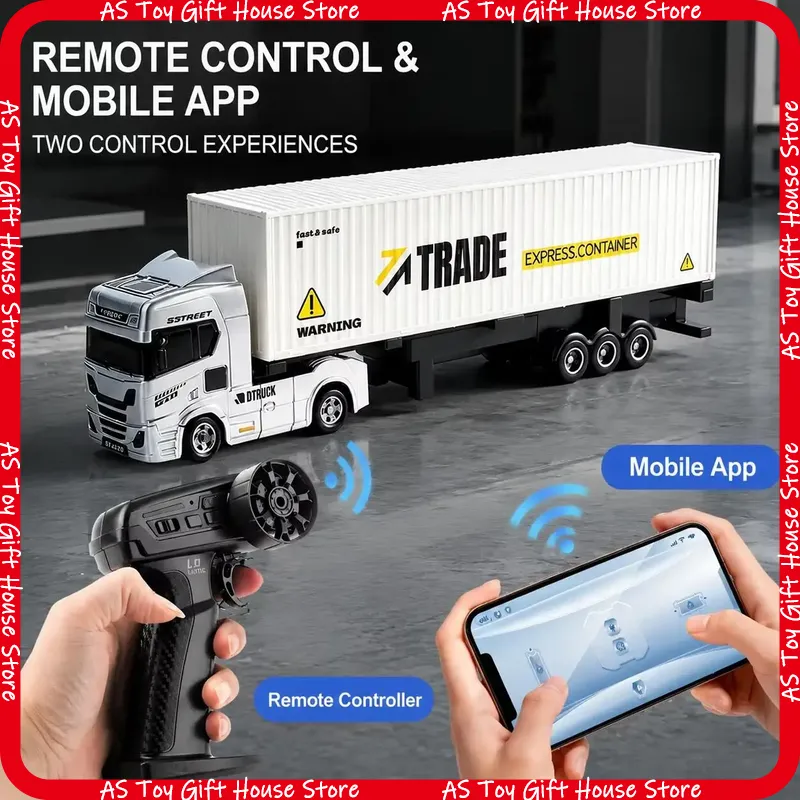 RTR 1/64スケールRCトレーラートラック合金製リモート - Rc Hobby Grade Truck のレビューと価格