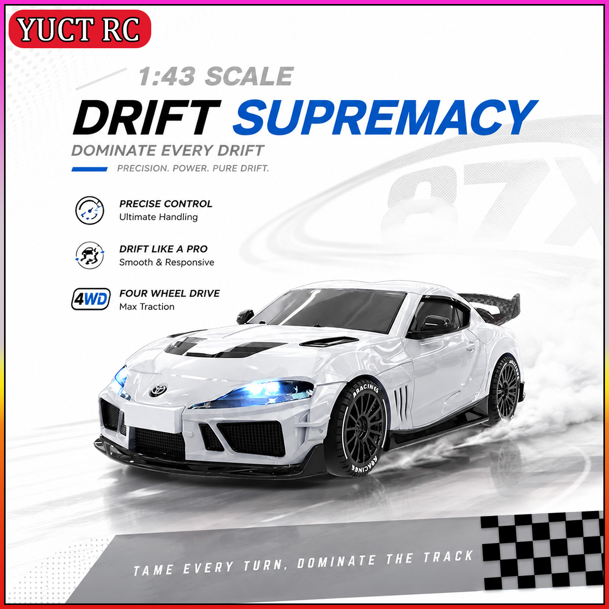 JXC SP4301 1087X スープラ 1/43 ミニR - Rc Hobby Drift Car のレビューと価格