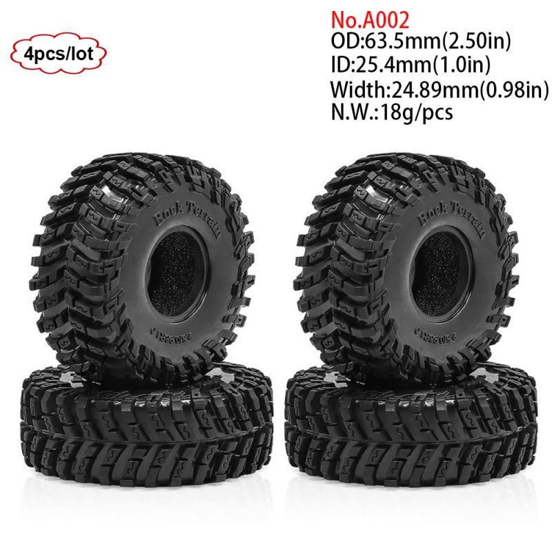 4個入り 1.0インチ 57-67mm RCクローラータイヤ - Wheel Rim Rc のレビューと価格